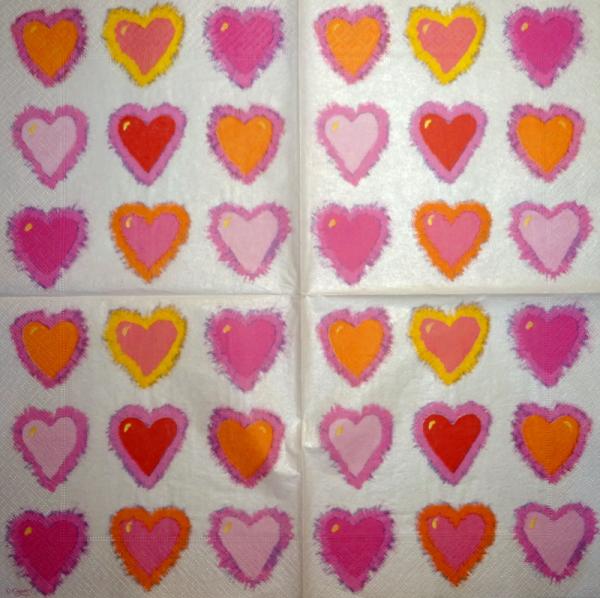 118 Heart / Hearts - 4-ply - Handkerchief
